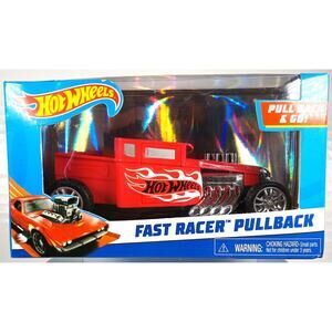Hot Wheels Fast Racer Pullback BONE SHAKER, Red, New, See Pics/Description!